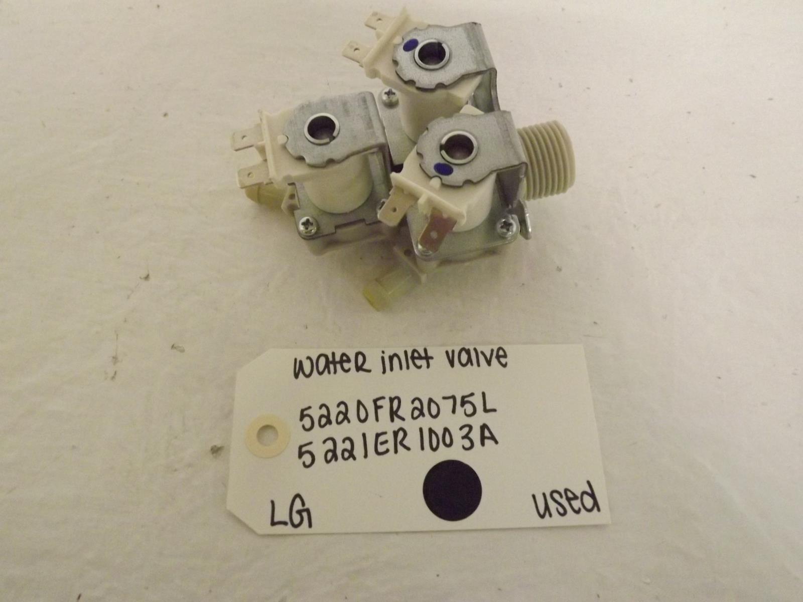 LG Washer 5220FR2075L 5221ER1003A Water Inlet Valve Used LG Washer 5220FR2075L 5221ER1003A Water Inlet Valve Used